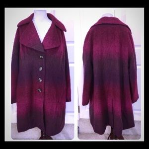 NWT! Romans Wool Blend Ombré Coat
